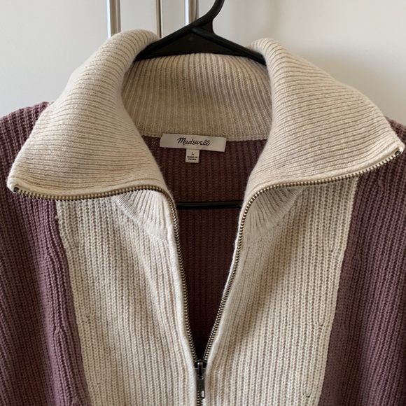 Madewell Glenbrook pull over color block sweater, size L - Picture 9 of 11